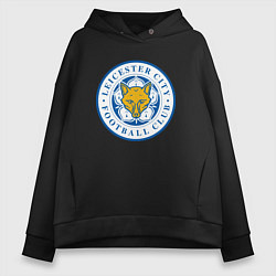 Толстовка оверсайз женская Leicester City FC, цвет: черный