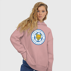 Толстовка оверсайз женская Leicester City FC, цвет: пыльно-розовый — фото 2