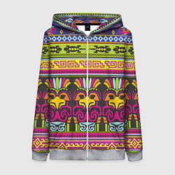 Толстовка на молнии женская Мексика, цвет: 3D-меланж