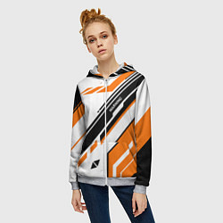 Толстовка на молнии женская CS:GO Asiimov P90 Style, цвет: 3D-меланж — фото 2