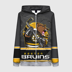 Толстовка на молнии женская Boston Bruins, цвет: 3D-меланж