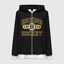 Толстовка на молнии женская Boston Bruins: Est.1924, цвет: 3D-белый