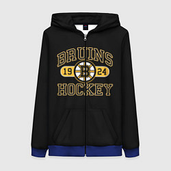 Толстовка на молнии женская Boston Bruins: Est.1924, цвет: 3D-синий