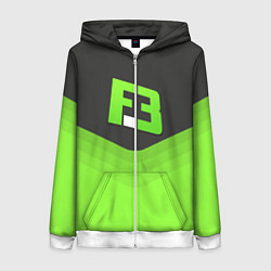 Толстовка на молнии женская FlipSid3 Uniform, цвет: 3D-белый