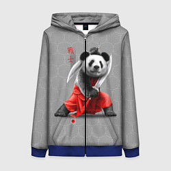 Толстовка на молнии женская Master Panda, цвет: 3D-синий