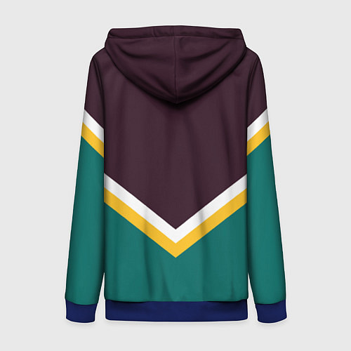 Женская толстовка на молнии NHL: Anaheim Ducks / 3D-Синий – фото 2