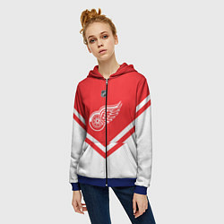 Толстовка на молнии женская NHL: Detroit Red Wings, цвет: 3D-синий — фото 2