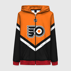 Толстовка на молнии женская NHL: Philadelphia Flyers, цвет: 3D-красный