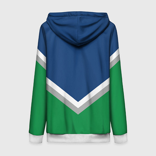 Женская толстовка на молнии NHL: Vancouver Canucks / 3D-Белый – фото 2