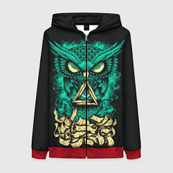 Толстовка на молнии женская Bring Me The Horizon: Owl, цвет: 3D-красный