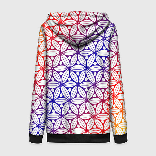 Женская толстовка на молнии Абстрактный узор 2 / 3D-Черный – фото 2