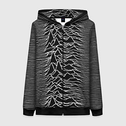 Толстовка на молнии женская Joy Division: Unknown Pleasures, цвет: 3D-черный