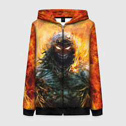 Толстовка на молнии женская Disturbed: Monster Flame, цвет: 3D-черный