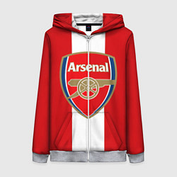 Толстовка на молнии женская Arsenal FC: Red line, цвет: 3D-меланж