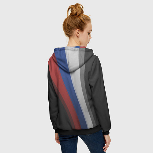 Женская толстовка на молнии Sport Russia / 3D-Черный – фото 4