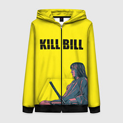 Толстовка на молнии женская Kill Bill, цвет: 3D-черный