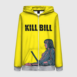 Толстовка на молнии женская Kill Bill, цвет: 3D-меланж