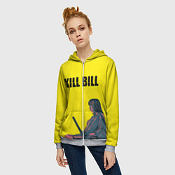 Толстовка на молнии женская Kill Bill, цвет: 3D-меланж — фото 2