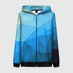 Женская толстовка на молнии Geometric blue