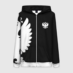 Женская толстовка на молнии Russia - Black collection