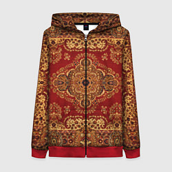 Женская толстовка на молнии Человек-ковер