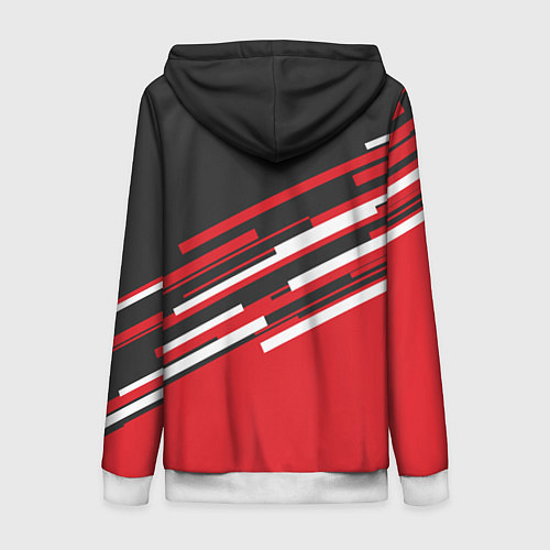 Женская толстовка на молнии Man UTD FC: Sport Line 2018 / 3D-Белый – фото 2