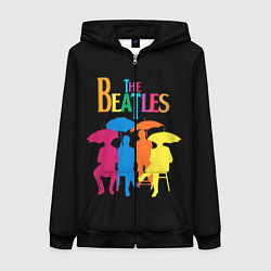 Толстовка на молнии женская The Beatles: Colour Rain, цвет: 3D-черный