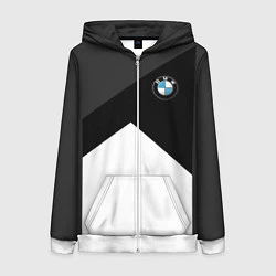 Толстовка на молнии женская BMW 2018 SportWear 3, цвет: 3D-белый