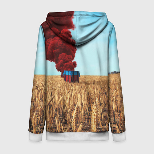 Женская толстовка на молнии PUBG Box / 3D-Белый – фото 2