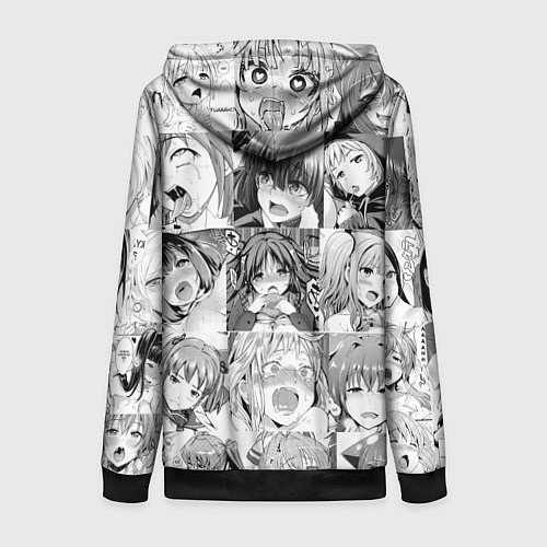 Женская толстовка на молнии Японская анимация компиляция / 3D-Черный – фото 2