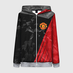 Женская толстовка на молнии FC Manchester United: Abstract