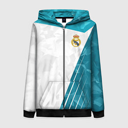 Толстовка на молнии женская FC Real Madrid: Abstract, цвет: 3D-черный