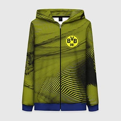 Толстовка на молнии женская FC Borussia Sport, цвет: 3D-синий