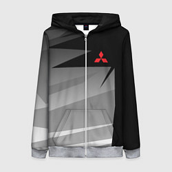 Толстовка на молнии женская MITSUBISHI SPORT, цвет: 3D-меланж