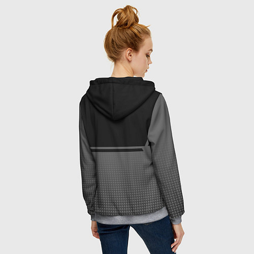 Женская толстовка на молнии BMW SPORT БМВ СПОРТ / 3D-Меланж – фото 4