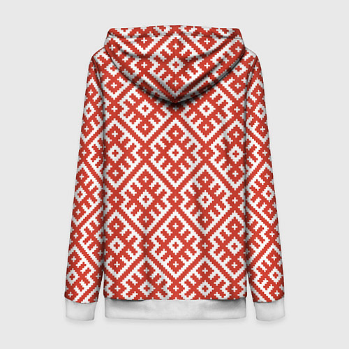 Женская толстовка на молнии Обережная вышивка / 3D-Белый – фото 2