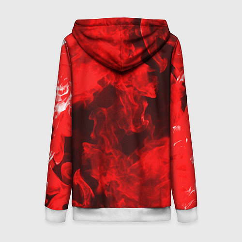 Женская толстовка на молнии Red Snake / 3D-Белый – фото 2