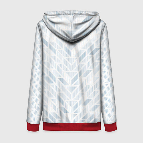 Женская толстовка на молнии Сборная Испании: Гостевая ЧМ-2018 / 3D-Красный – фото 2