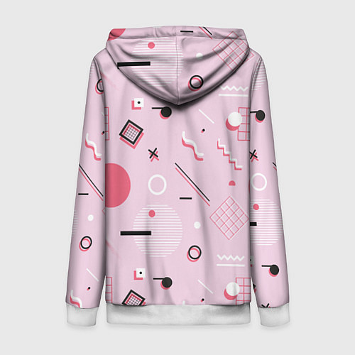 Женская толстовка на молнии Минималистичная геометрия / 3D-Белый – фото 2