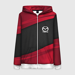 Толстовка на молнии женская Mazda: Red Sport, цвет: 3D-белый