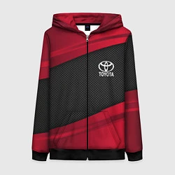 Толстовка на молнии женская Toyota: Red Sport, цвет: 3D-черный