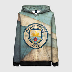 Толстовка на молнии женская FC Man City: Old Style, цвет: 3D-черный