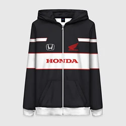 Толстовка на молнии женская Honda Sport, цвет: 3D-белый