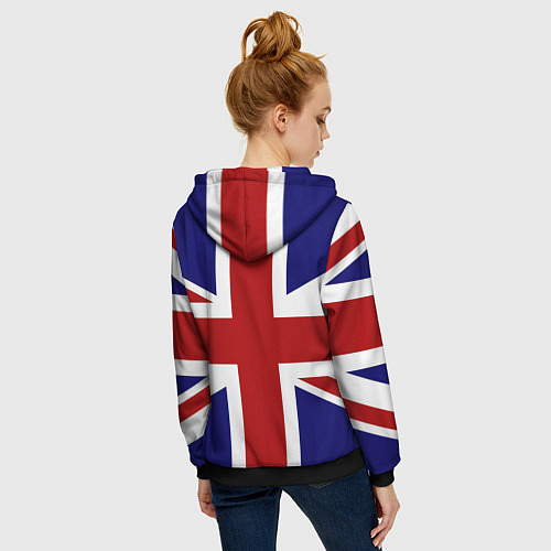 Женская толстовка на молнии Sex Pistols UK / 3D-Черный – фото 4