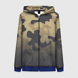 Женская толстовка на молнии Camouflage Khaki