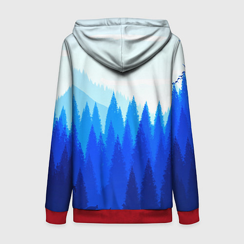 Женская толстовка на молнии Firewatch: Cold Wood / 3D-Красный – фото 2