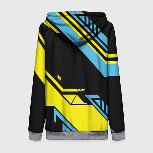 Женская толстовка на молнии Cyberpunk 2077: Samurai / 3D-Меланж – фото 2