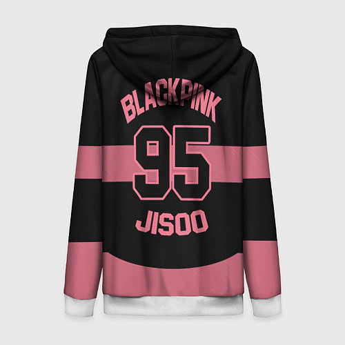 Женская толстовка на молнии Black Pink: Jisoo 95 / 3D-Белый – фото 2