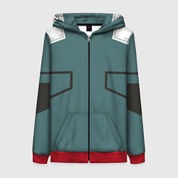 Толстовка на молнии женская MHA IZUKU MIDORIYA, цвет: 3D-красный