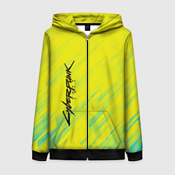 Толстовка на молнии женская Cyberpunk 2077: Yellow, цвет: 3D-черный